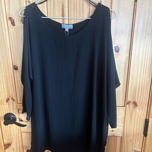 Joseph A Black Off-Shoulder Blouse